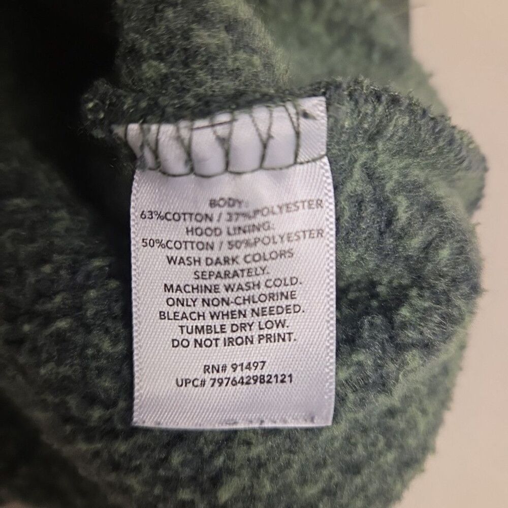 State of Mine Georgia Fleece Hoodie Sweatshirt Green Size XL Men's Unisex - Picture 10 of 10